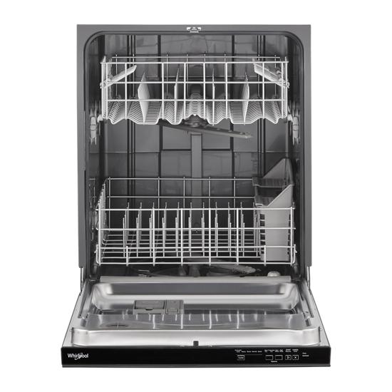 Whirlpool 55 dBA Quiet Dishwasher with Boost Cycle and Pocket Handle WDP540HAMB -Black