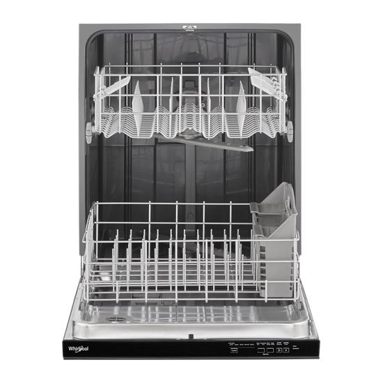 Whirlpool 55 dBA Quiet Dishwasher with Boost Cycle and Pocket Handle WDP540HAMB -Black