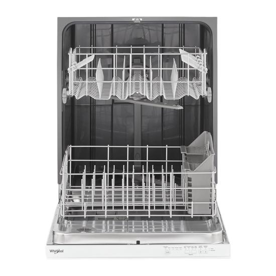 Whirlpool 55 dBA Quiet Dishwasher with Boost Cycle and Pocket Handle WDP540HAMW-White