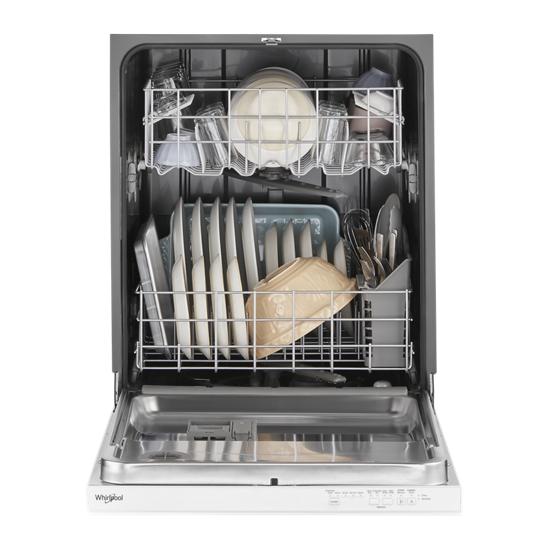 Whirlpool 55 dBA Quiet Dishwasher with Boost Cycle and Pocket Handle WDP540HAMW