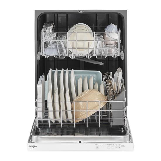 Whirlpool 55 dBA Quiet Dishwasher with Boost Cycle and Pocket Handle WDP540HAMW-White