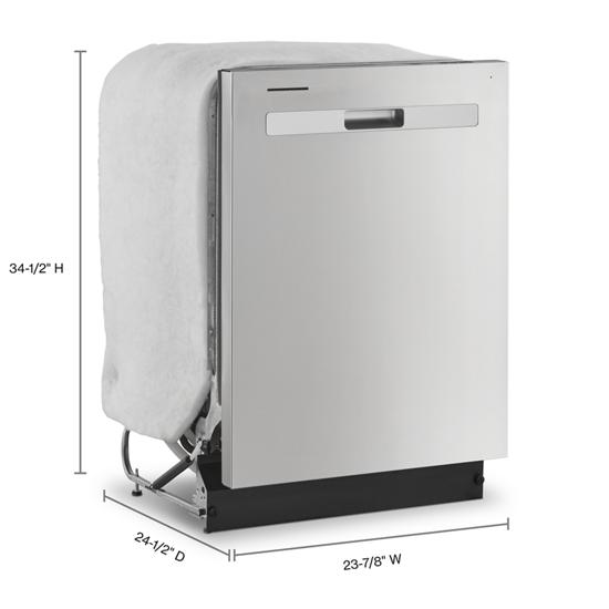 Whirlpool 55 dBA Quiet Dishwasher with Boost Cycle and Pocket Handle WDP540HAMZ