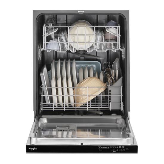 Whirlpool 55 dBA Quiet Dishwasher with Boost Cycle and Pocket Handle WDP540HAMZ -Fingerprint Resistant Stainless Steel