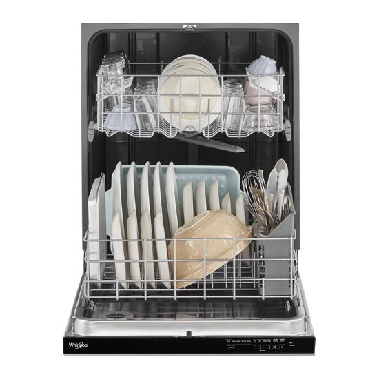 Whirlpool 55 dBA Quiet Dishwasher with Boost Cycle and Pocket Handle WDP540HAMZ -Fingerprint Resistant Stainless Steel