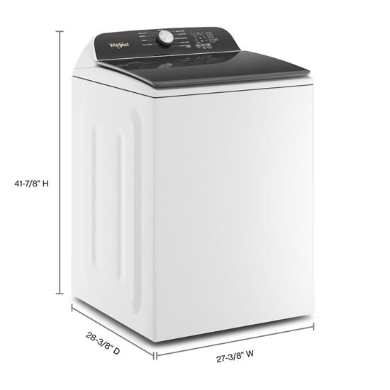 Whirlpool 5.3 Cu. Ft. Large Capacity Top Load Washer WTW500CMW