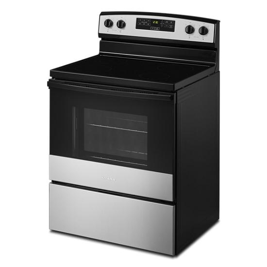 Amana 30-inch Electric Range with Extra-Large Oven Window AER6303MMS