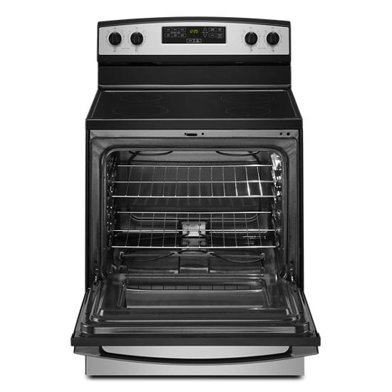 Amana 30-inch Electric Range with Extra-Large Oven Window AER6303MMS