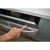 Whirlpool 55 dBA Quiet Dishwasher with Boost Cycle and Pocket Handle WDP540HAMZ -Fingerprint Resistant Stainless Steel