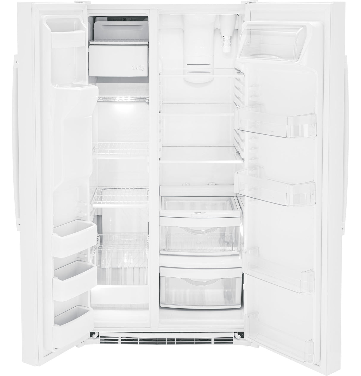 GE ENERGY STAR 25.4 Cu. Ft. Side-By-Side Refrigerator GSE25GGPWW