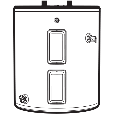 GE® 36 Gallon Top Port Lowboy 4500W Electric Water Heater GE40L08DAT