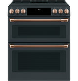 Café 30" Slide-In Front Control Induction and Convection Double Oven Range CHS950P3MD1