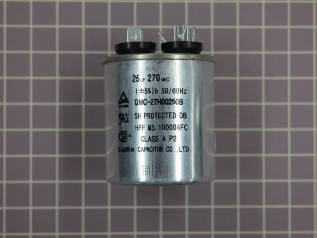 Capacitor (25uf + 5%) (50/60hz) 0CZZA20001Q