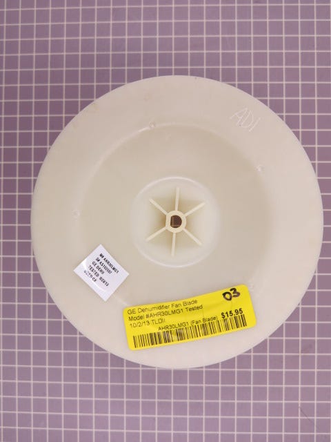 GE Dehumidifier Fan Blade AHR30LMG1