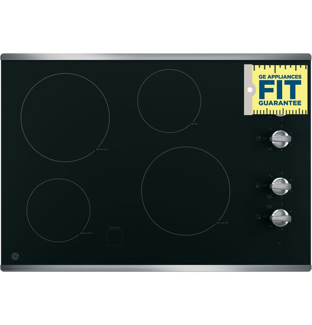 GE 30" Built-In Knob Control Electric Cooktop JP3030SWSS