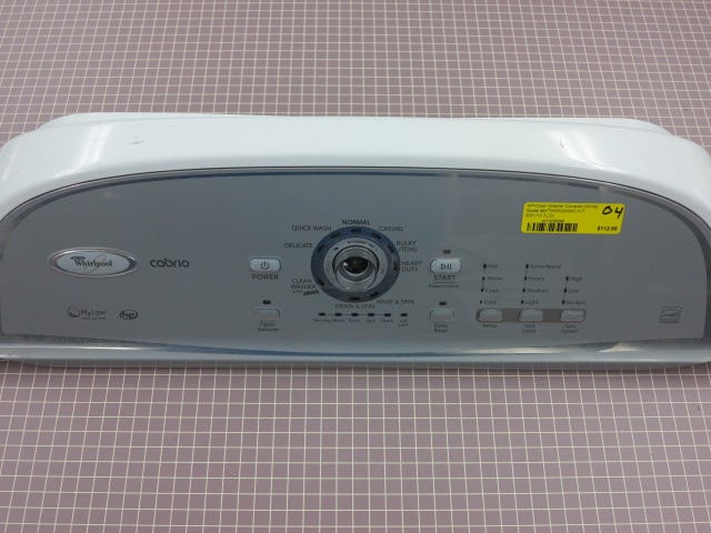 Whirlpool Washer Console (White) W10238296