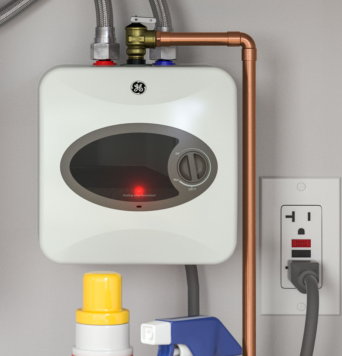 GE® 6.5 Gallon Electric Point of Use Water Heater GE06P08BAW