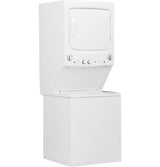 GE Unitized Spacemaker 3.8 cu. ft. Capacity Washer with Stainless Steel Basket and 5.9 cu. ft. Capacity Long Vent Electric Dryer GUV27ESSMWW