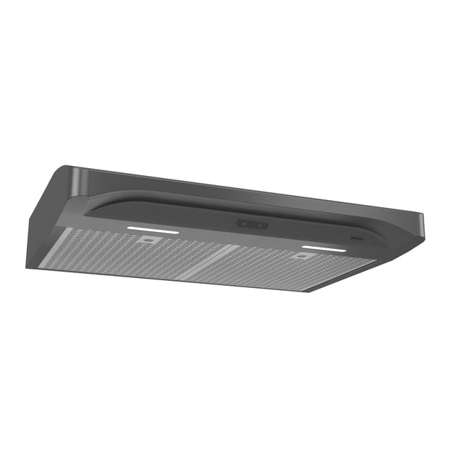 Broan® Alta 30-inch Under-Cabinet Range Hood, 375 Max Blower CFM, Black Stainless Steel BQDD130BLS
