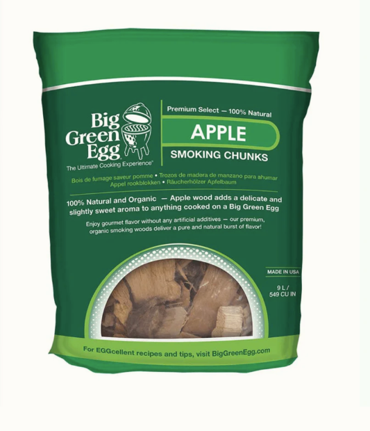 Big Green Egg Premium Kiln Dried Apple Wood Chunks (.32cf/9L) BGE-114617