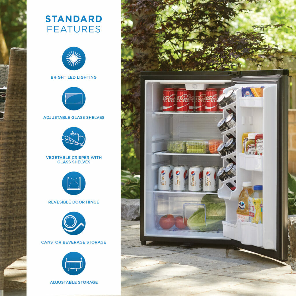 Danby 4.4 cu.ft. Contemporary Classic Outdoor Compact Refrigerator DAR044A6BSLDBO