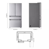 LG 30 cu. ft. Smart Standard-Depth MAX™ 4-Door French Door Refrigerator with Full-Convert Drawer™ LF30S8210S