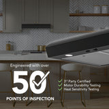 Broan-NuTone 30-Inch Under Cabinet Range Hood, ENERGY STAR, 350 Max Blower CFM, White MTR2303WW