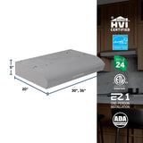 Mantra 36-Inch 350 MAX Blower CFM 1.5 Sones Stainless Steel Range Hood MTR2363SS