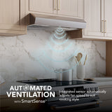 Mantra 30-Inch 490 MAX Blower CFM 1.1 Sones Stainless Steel Range Hood MTR3304SS