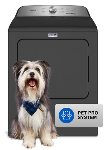Maytag Pet Pro Top Load Electric Dryer - 7.0 cu. ft. MED6500MBK