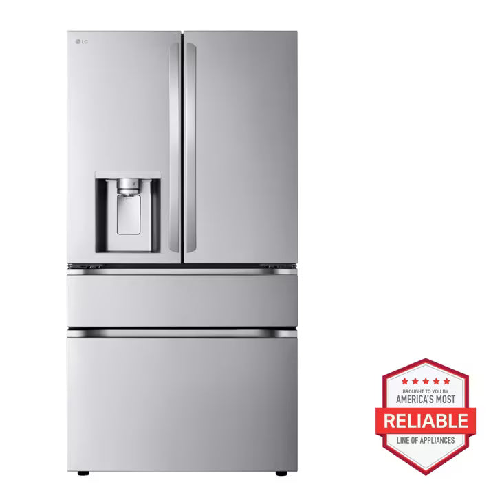 LG 25 cu. ft. Smart Counter-Depth MAX™ 4-Door French Door Refrigerator with Full-Convert Drawer™  LF25G8330S