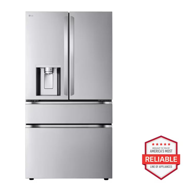 LG 29 cu. ft. Smart Standard-Depth MAX™ 4-Door French Door Refrigerator with Full-Convert Drawer™ LF29H8330S
