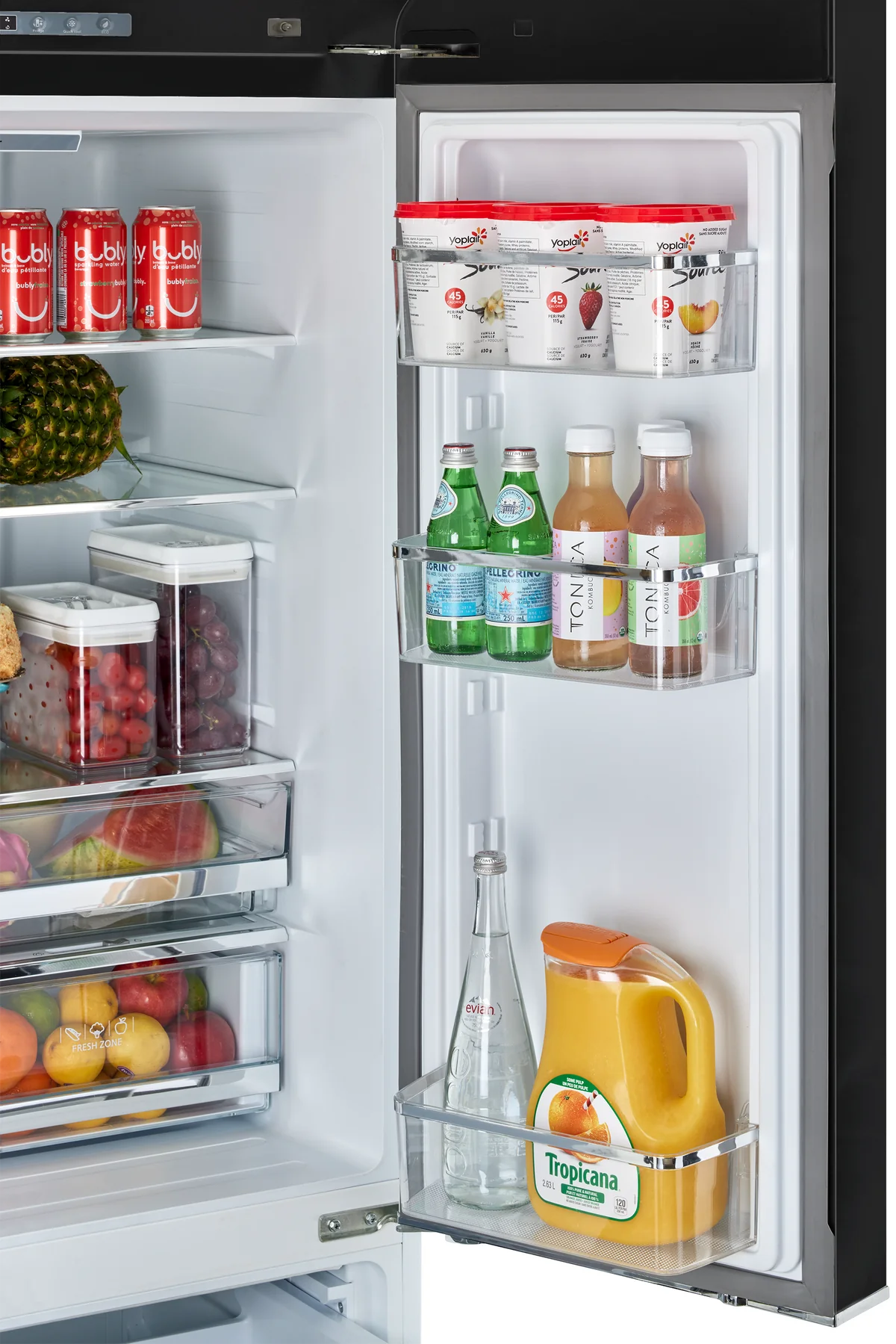 Classic Retro 36-inch 21.4 cu. ft. Frost Free French Door Counter Depth Refrigerator with Built-In Ice Maker in Midnight Black, ENERGY STAR® UGP-595L B AC