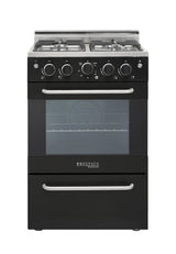 Unique Prestige 24' Black Convection Gas Range, Electronic ignition UGP-24V PC1 B