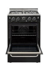 Unique Prestige 24' Black Convection Gas Range, Electronic ignition UGP-24V PC1 B