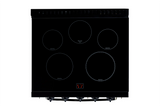 Unique 30' Classic Retro Induction Range Midnight Black UNQ-30CR IC B