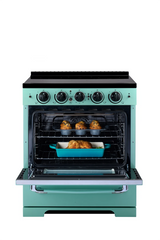 Unique 30' Classic Retro Induction Range Ocean Mist Turquoise UNQ-30CR IC T