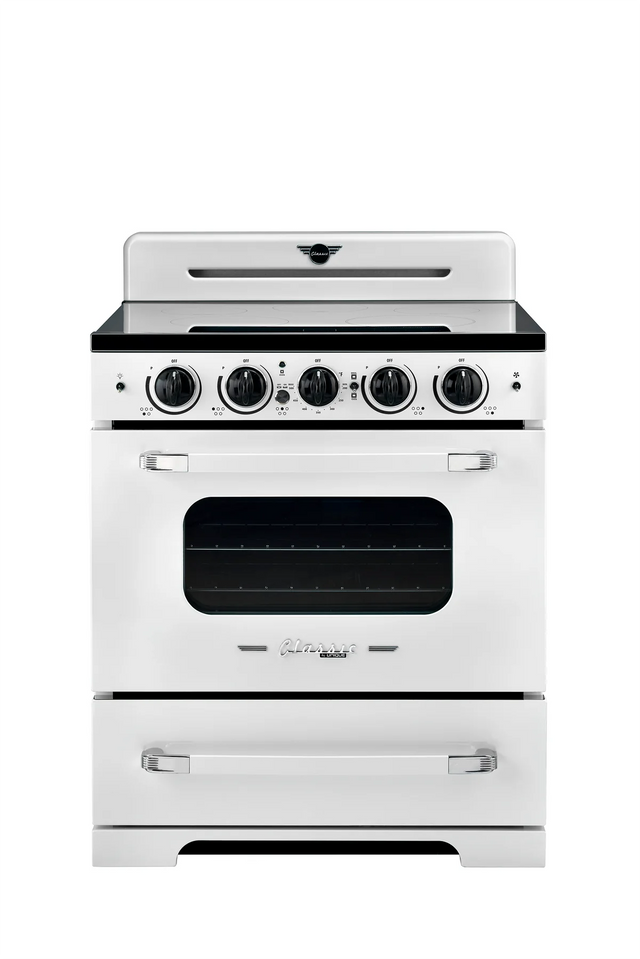 Unique 30' Classic Retro Induction Range Marshmallow White UNQ-30CR IC W