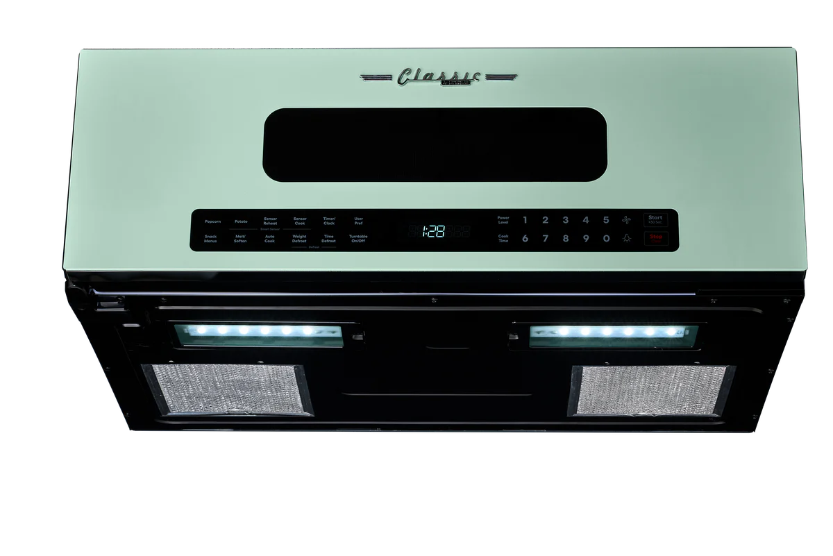 Unique 30' Classic Retro Over-the-Range Microwave, Mint Green UNQ-30CR OTR LG