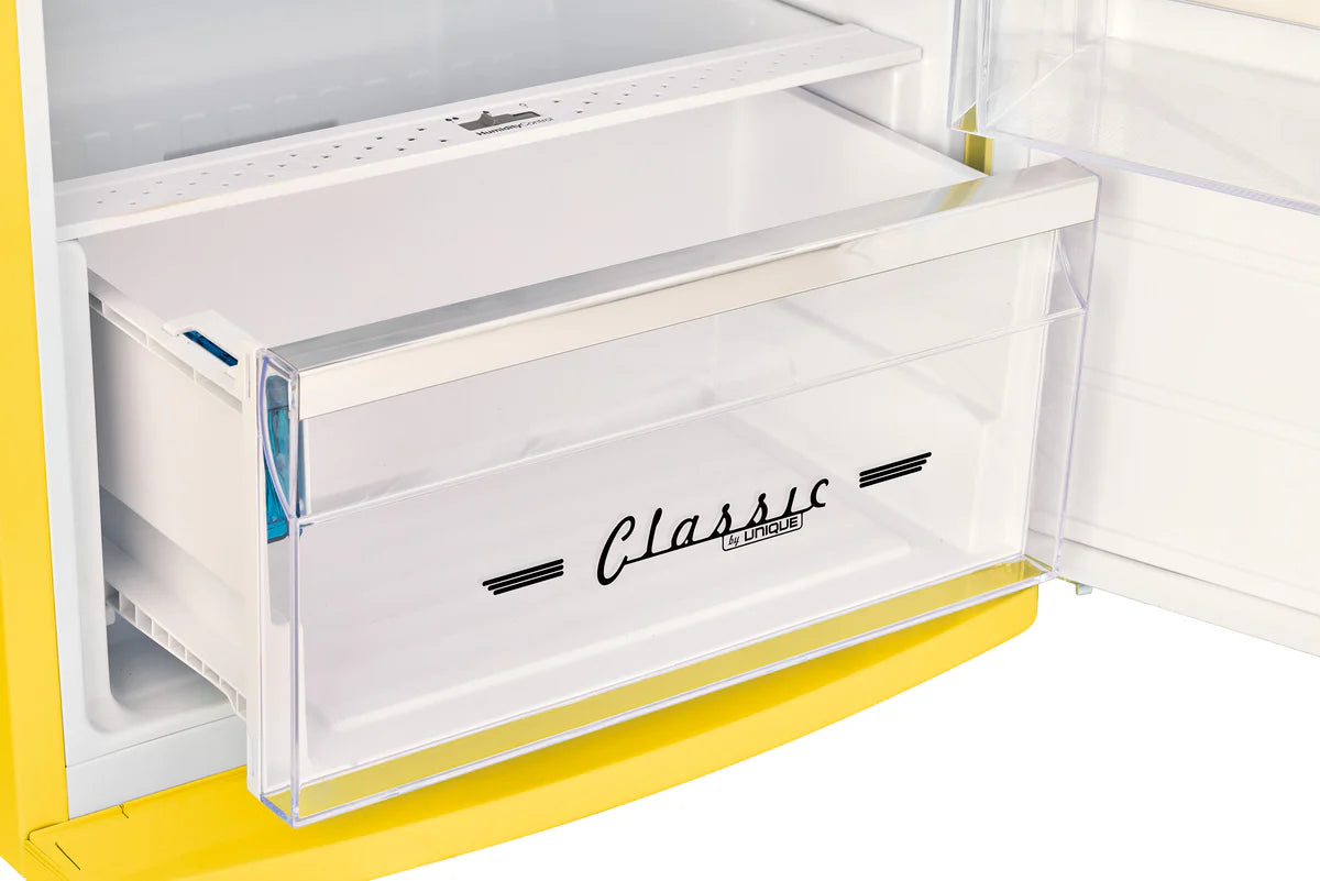 Unique 310L Canary Yellow Top Mount Refrigerator UNQ-310L TM