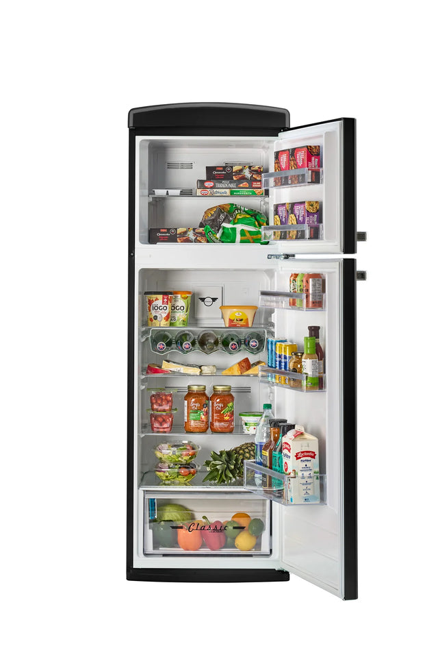 Unique 310L Midnight Black Top Mount Refrigerator UNQ-310L B TM