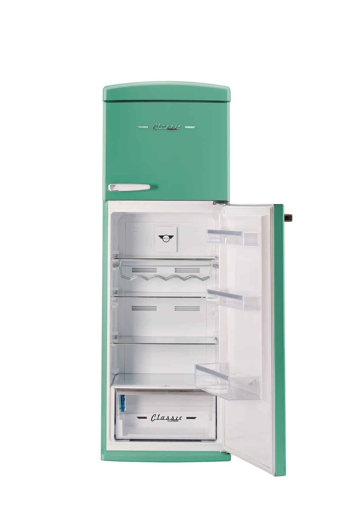 Unique 310L Ocean Mist Turquoise Top Mount Refrigerator UNQ-310L T TM