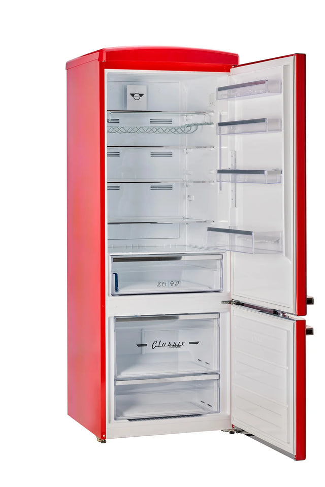 Unique 455L Candy Apple Red Bottom Mount Refrigerator UNQ-455L R AC