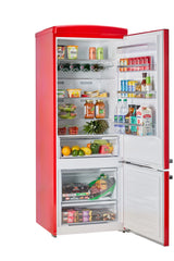 Unique 455L Candy Apple Red Bottom Mount Refrigerator UNQ-455L R AC
