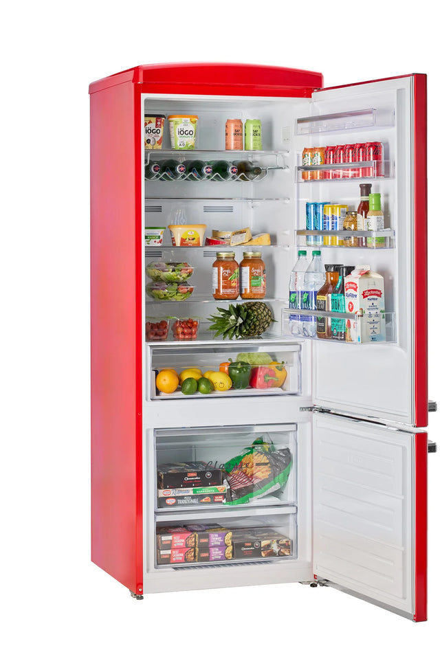 Unique 455L Candy Apple Red Bottom Mount Refrigerator UNQ-455L R AC