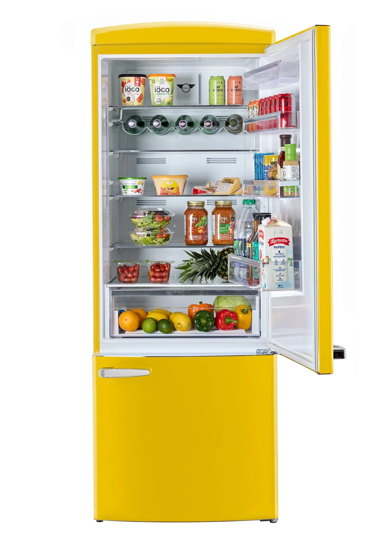 Unique 455L Canary Yellow Bottom Mount Refrigerator UNQ-455L Y AC
