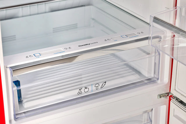 Unique 455L Candy Apple Red Bottom Mount Refrigerator UNQ-455L R AC