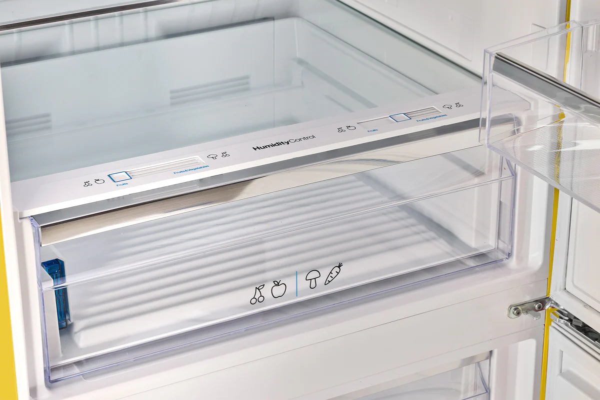 Unique 455L Canary Yellow Bottom Mount Refrigerator UNQ-455L Y AC