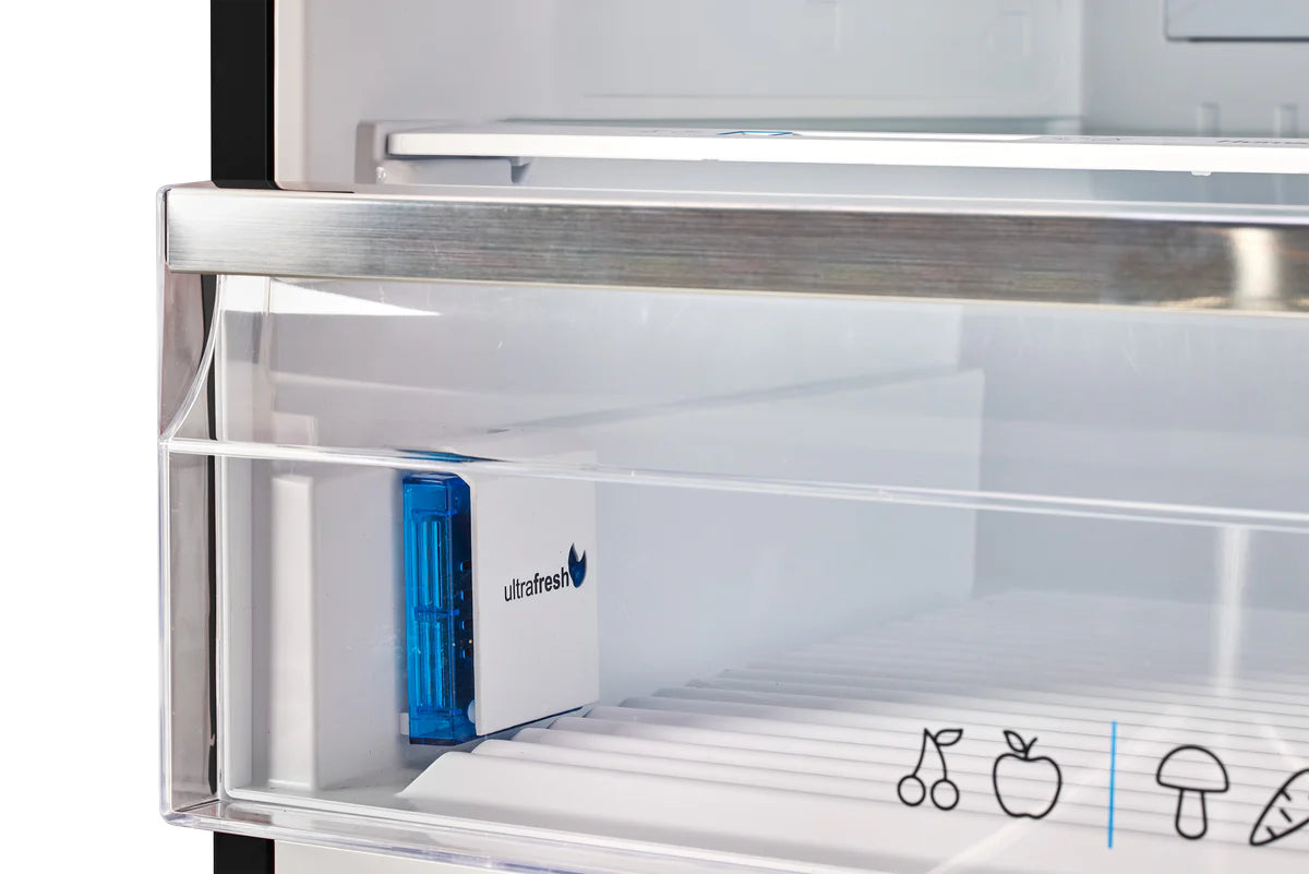 Unique 455L Midnight Black Bottom Mount Refrigerator UNQ-455L B AC