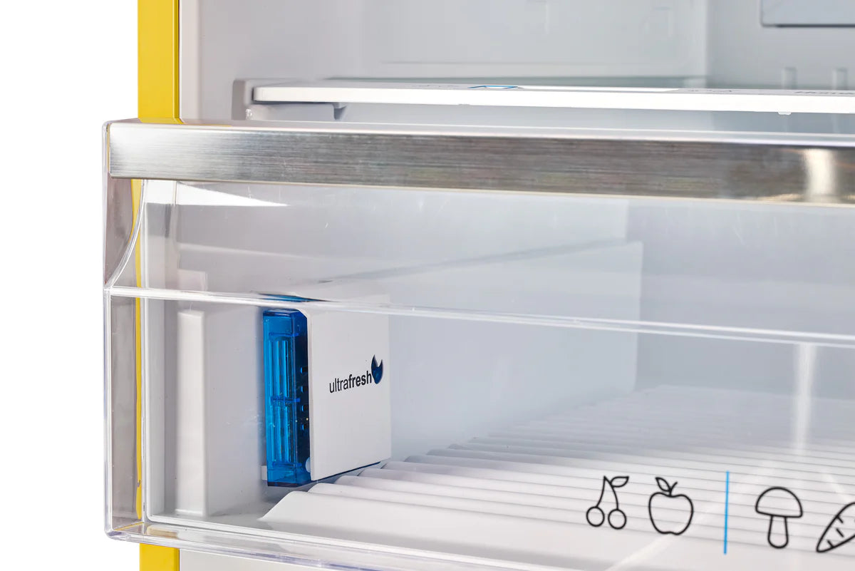 Unique 455L Canary Yellow Bottom Mount Refrigerator UNQ-455L Y AC