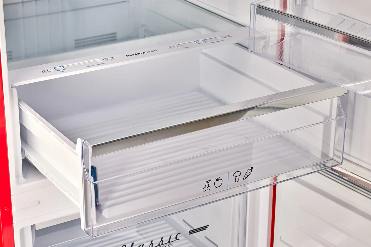 Unique 455L Candy Apple Red Bottom Mount Refrigerator UNQ-455L R AC